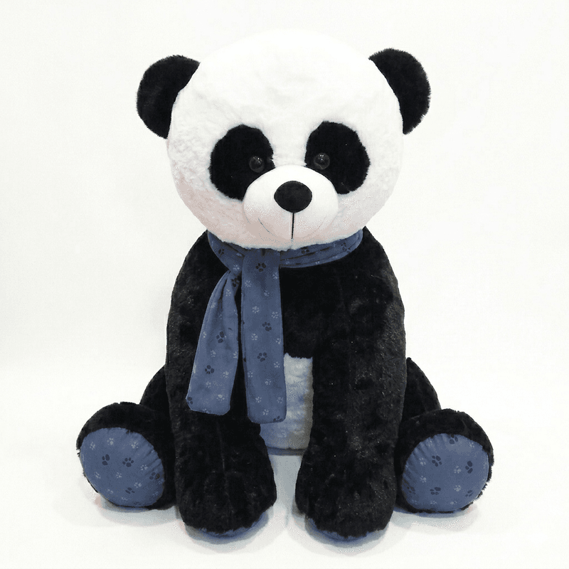 Panda con bufanda azul