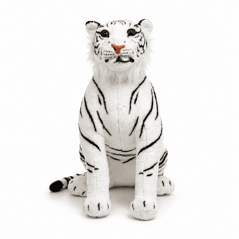 Tigre sentado | Blanco